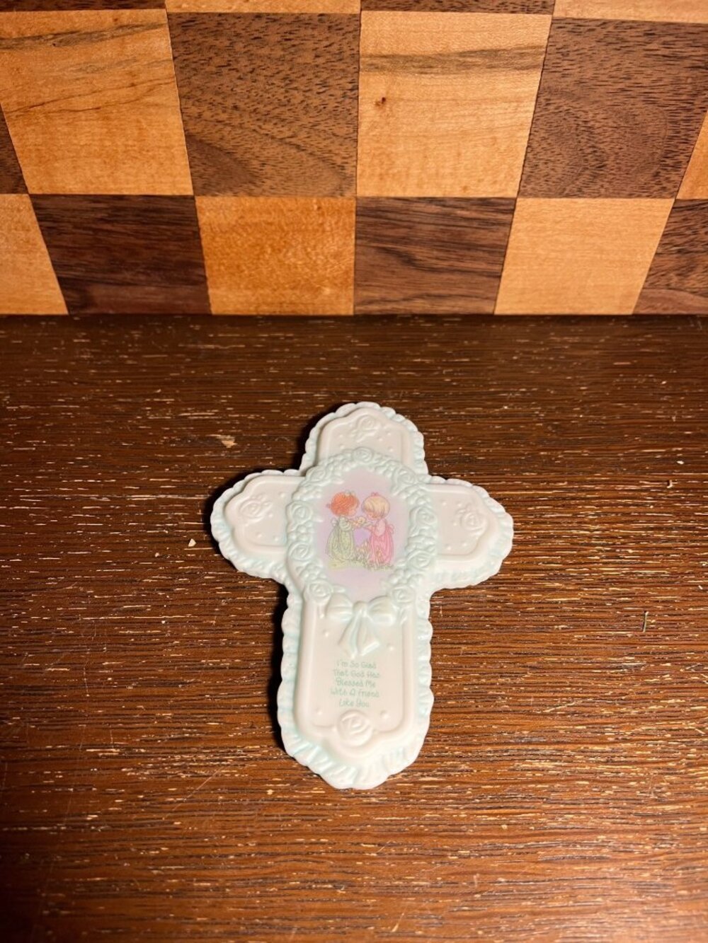 Precious Moments Friends Cross Plaque